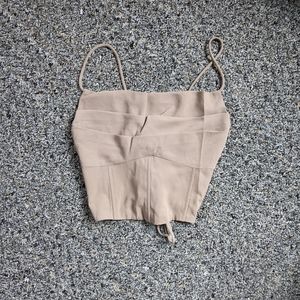NWT JLUXLABEL Crop Beige Top